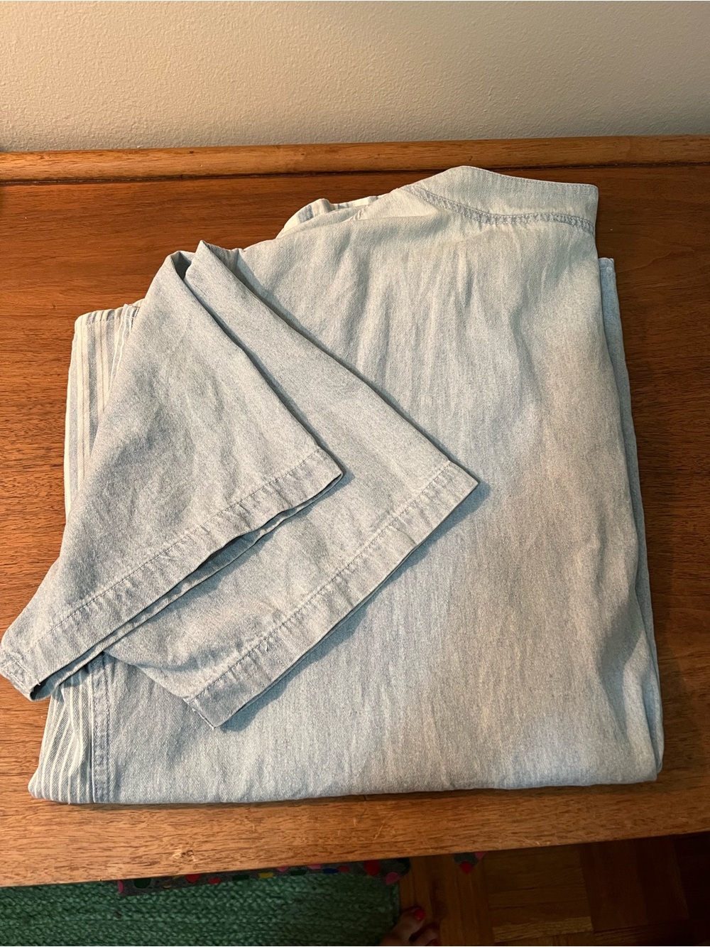 Vintage 100% cotton denim baseball shirt jersey XL - Picture 8 of 8